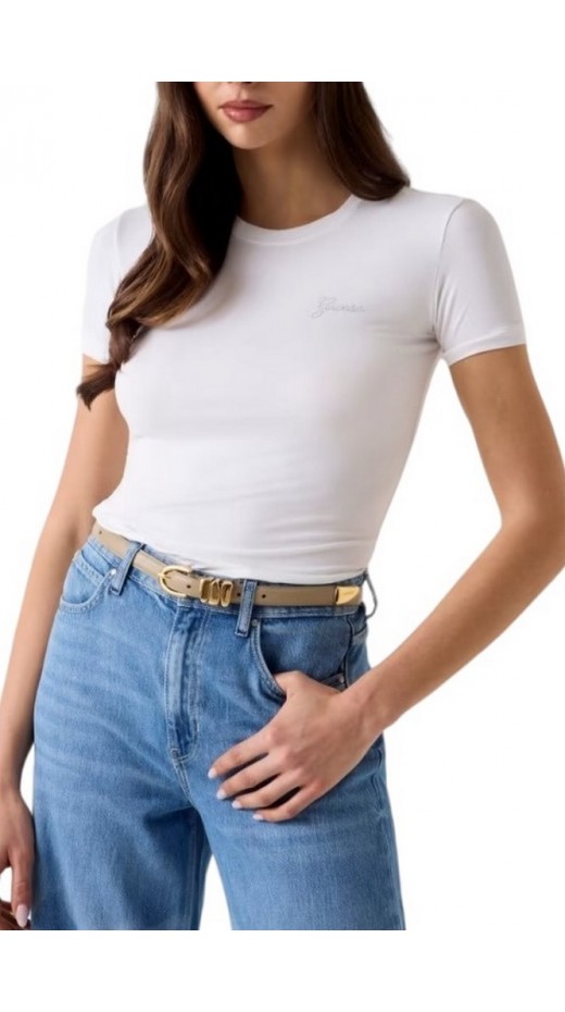GUESS NEW CN MINI LOGO T-SHIRT ΜΠΛΟΥΖΑ ΓΥΝΑΙΚΕΙΑ WHITE