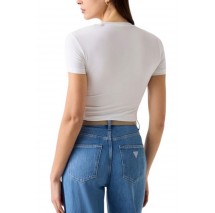 GUESS NEW CN MINI LOGO T-SHIRT ΜΠΛΟΥΖΑ ΓΥΝΑΙΚΕΙΑ WHITE