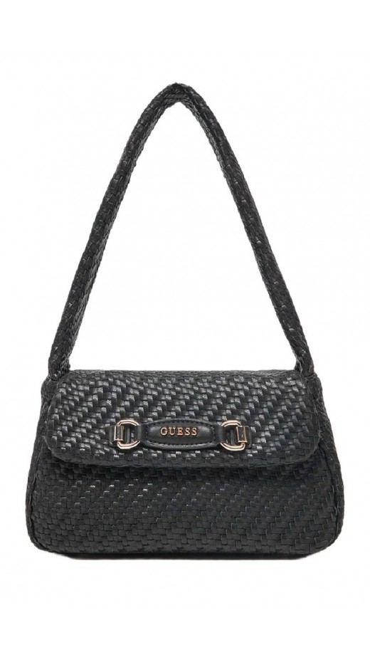 GUESS FRANCY FLAP SHOULDER BAG ΤΣΑΝΤΑ ΓΥΝΑΙΚΕΙΑ BLACK