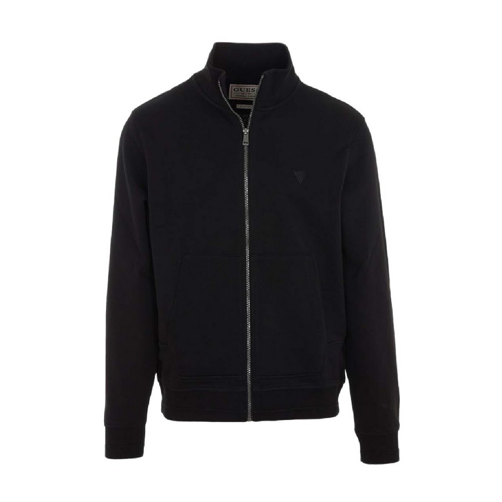 GUESS AL HIGH NECK FULLZIP SWEATSH ΜΠΛΟΥΖΑ ΦΟΥΤΕΡ ΑΝΔΡΙΚΟ BLACK