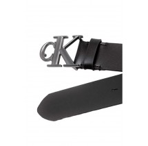 CALVIN KLEIN JEANS MONO ROUND PLAQUE LTHR BELT 40MM ΖΩΝΗ ΑΝΔΡΙΚΗ BLACK