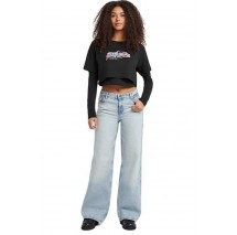 GUESS JEANS SL CN BOXY 2FER STAR PRINTE ΜΠΛΟΥΖΑ ΓΥΝΑΙΚΕΙΑ BLACK