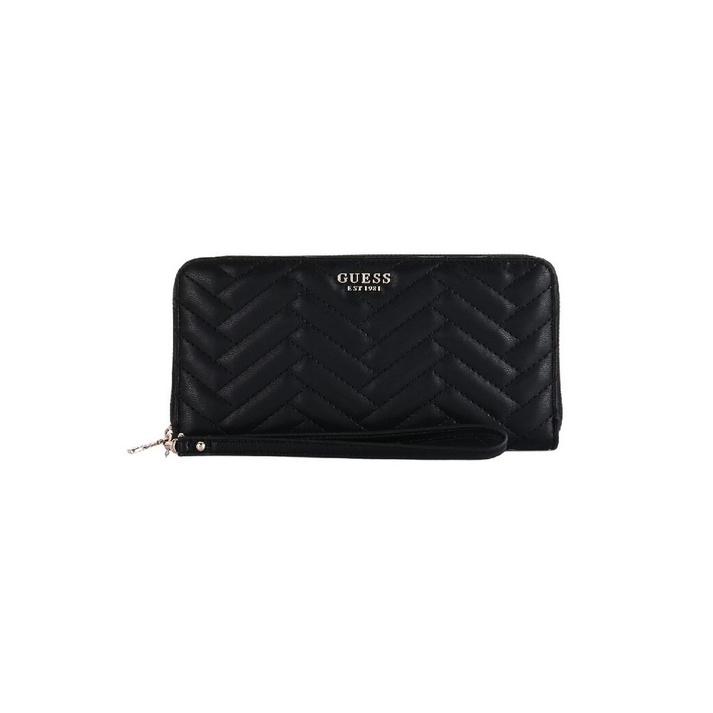 GUESS ANNING SLG LARGE ZIP AROUND ΠΟΡΤΟΦΟΛΙ ΓΥΝΑΙΚΕΙΟ BLACK