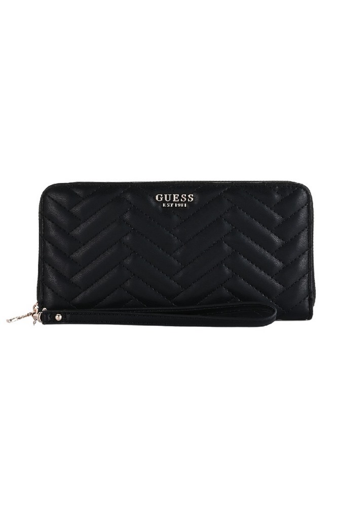 GUESS ANNING SLG LARGE ZIP AROUND ΠΟΡΤΟΦΟΛΙ ΓΥΝΑΙΚΕΙΟ BLACK