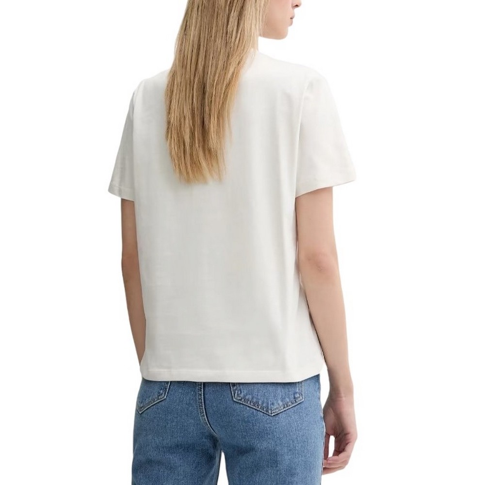 CALVIN KLEIN JEANS HR SS CLSSC MNLG CNC T-SHIRT ΜΠΛΟΥΖΑ ΓΥΝΑΙΚΕΙΑ ECRU