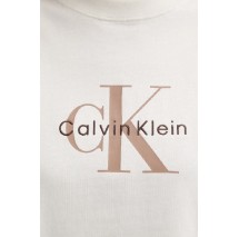CALVIN KLEIN JEANS HR SS CLSSC MNLG CNC T-SHIRT ΜΠΛΟΥΖΑ ΓΥΝΑΙΚΕΙΑ ECRU