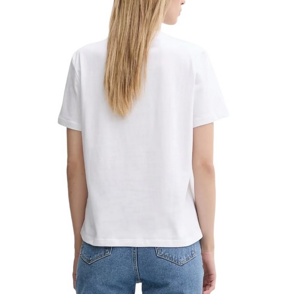 CALVIN KLEIN JEANS HR SS CLSSC MNLG CNC T-SHIRT ΜΠΛΟΥΖΑ ΓΥΝΑΙΚΕΙΑ BRIGHT WHITE