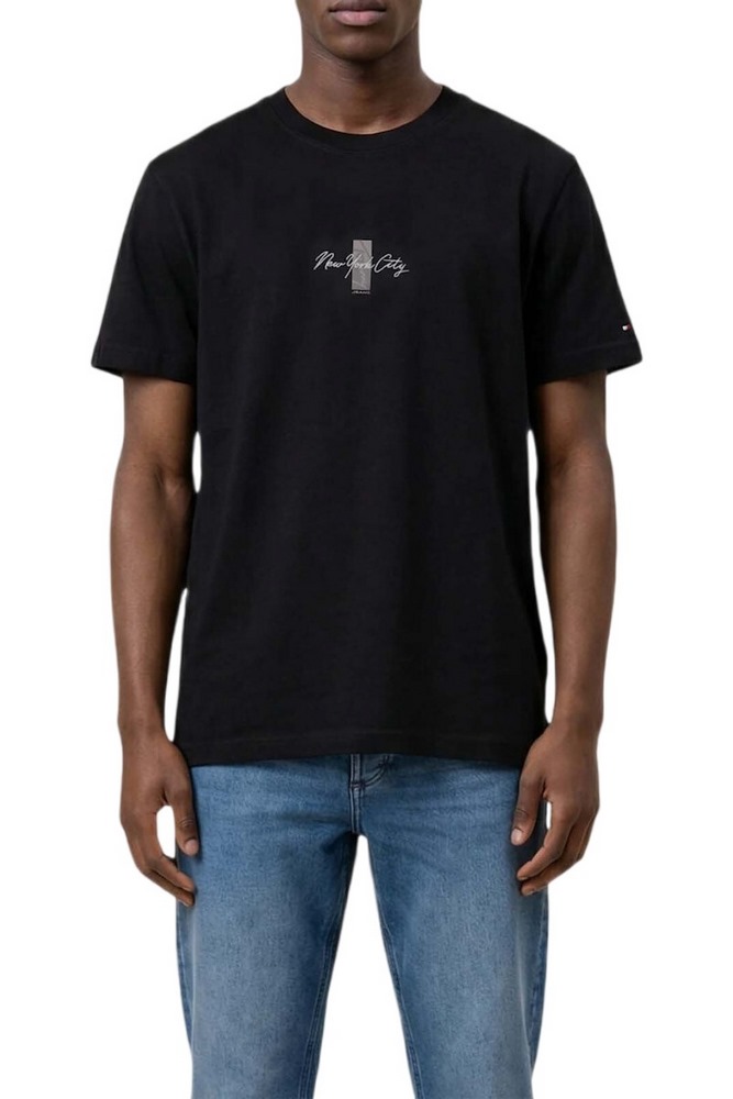 TOMMY JEANS REG SIGN BLOCK T-SHIRT ΜΠΛΟΥΖΑ ΑΝΔΡΙΚΗ BLACK