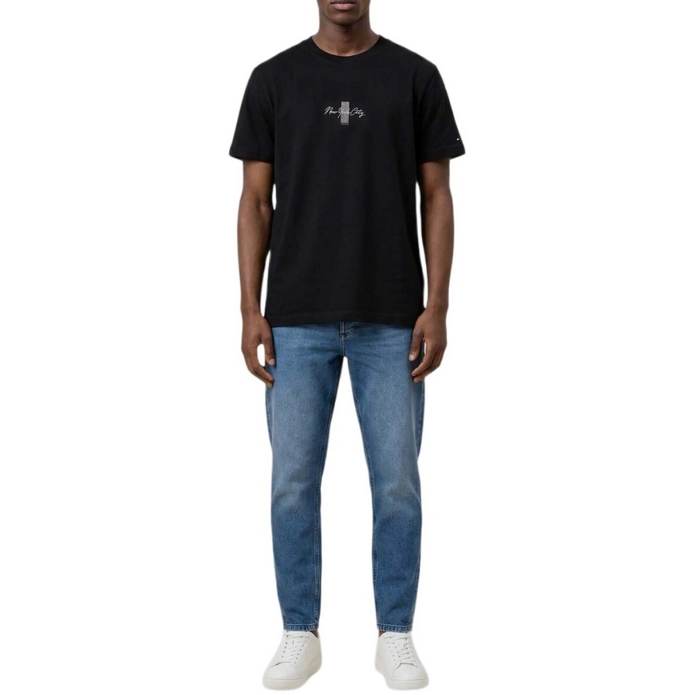 TOMMY JEANS REG SIGN BLOCK T-SHIRT ΜΠΛΟΥΖΑ ΑΝΔΡΙΚΗ BLACK