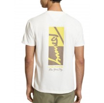 TOMMY JEANS REG SIGN BLOCK T-SHIRT ΜΠΛΟΥΖΑ ΑΝΔΡΙΚΗ ECRU