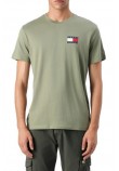 TOMMY JEANS SLIM ESSENTIAL FLAG TEE T-SHIRT ΜΠΛΟΥΖΑ ΑΝΔΡΙΚΗ KHAKI