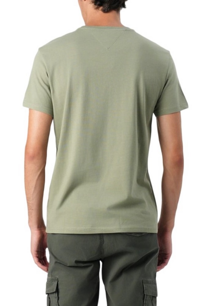 TOMMY JEANS SLIM ESSENTIAL FLAG TEE T-SHIRT ΜΠΛΟΥΖΑ ΑΝΔΡΙΚΗ KHAKI