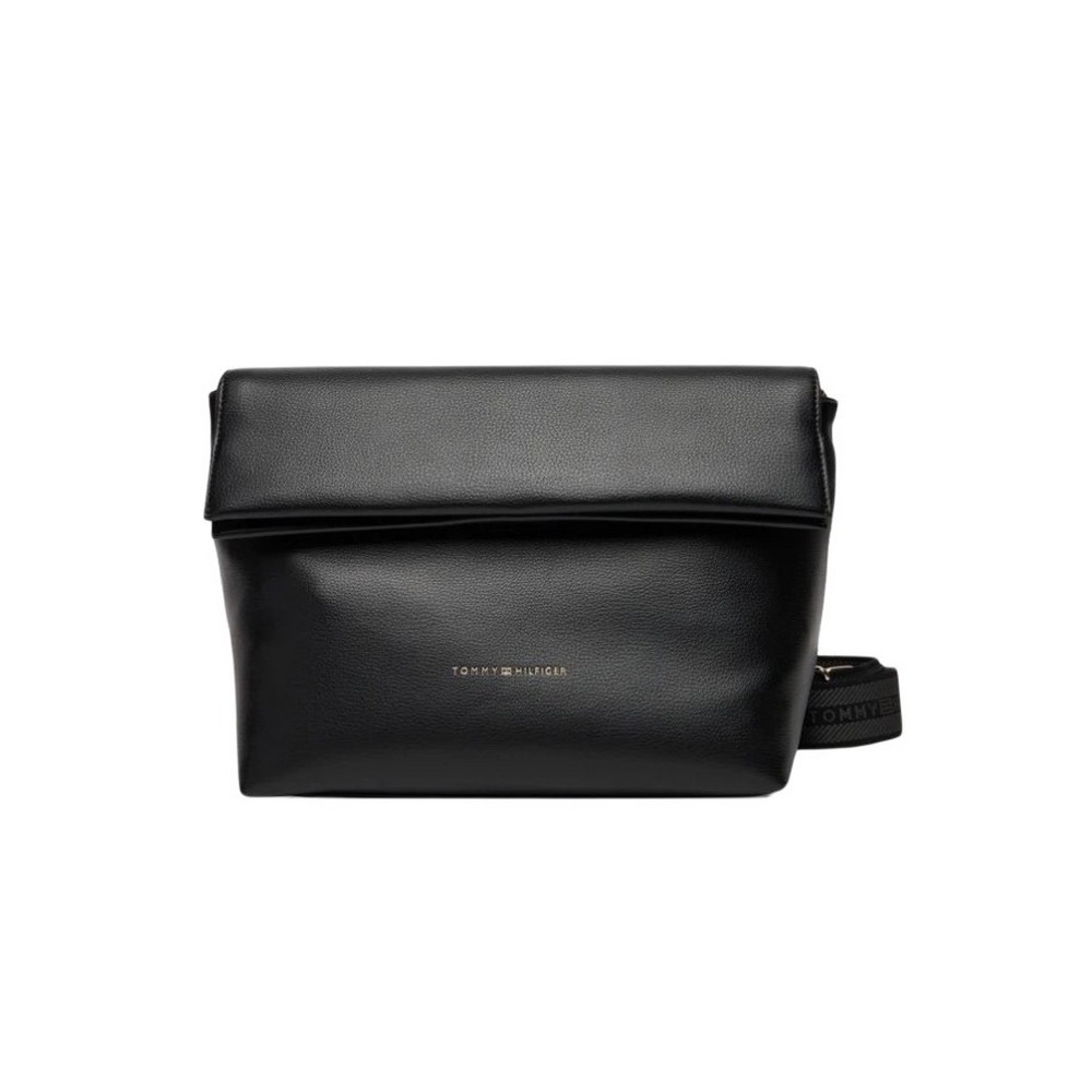 TOMMY HILFIGER LOGOTAPE MED CROSSOVER ΤΣΑΝΤΑ ΓΥΝΑΙΚΕΙΑ BLACK