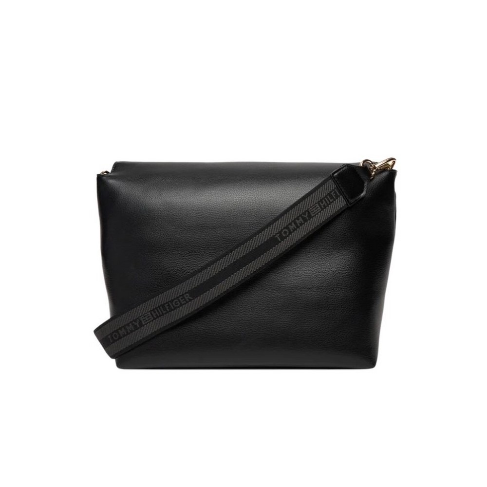 TOMMY HILFIGER LOGOTAPE MED CROSSOVER ΤΣΑΝΤΑ ΓΥΝΑΙΚΕΙΑ BLACK