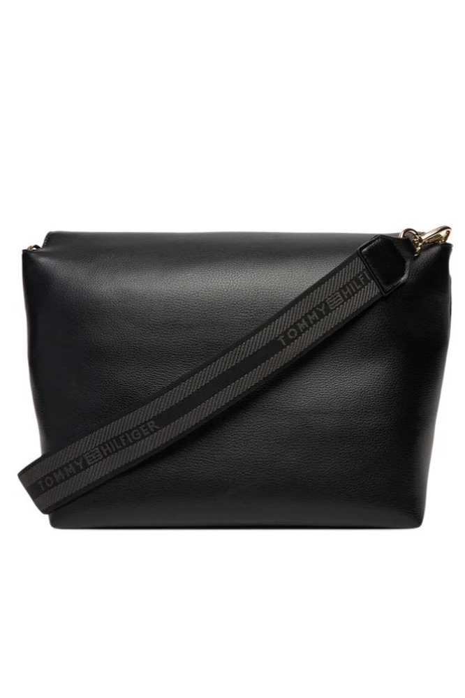 TOMMY HILFIGER LOGOTAPE MED CROSSOVER ΤΣΑΝΤΑ ΓΥΝΑΙΚΕΙΑ BLACK