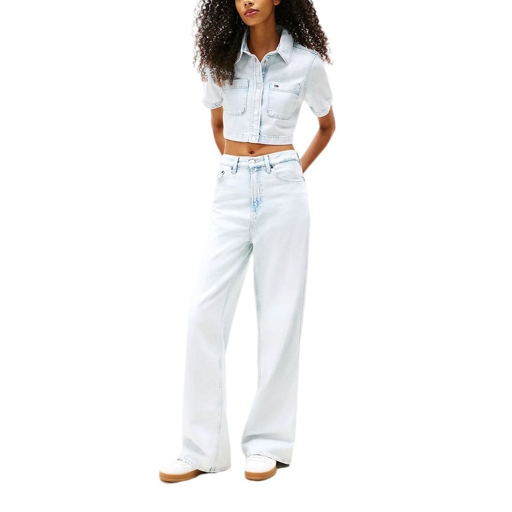 TOMMY JEANS CROPPED SHIRT CI6012 ΠΟΥΚΑΜΙΣΟ ΑΝΔΡΙΚΟ LIGHT DENIM