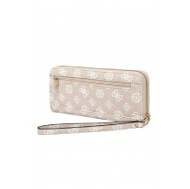 GUESS LAUREL SLG LARGE ZIP AROUND ΠΟΡΤΟΦΟΛΙ ΓΥΝΑΙΚΕΙΟ SAND