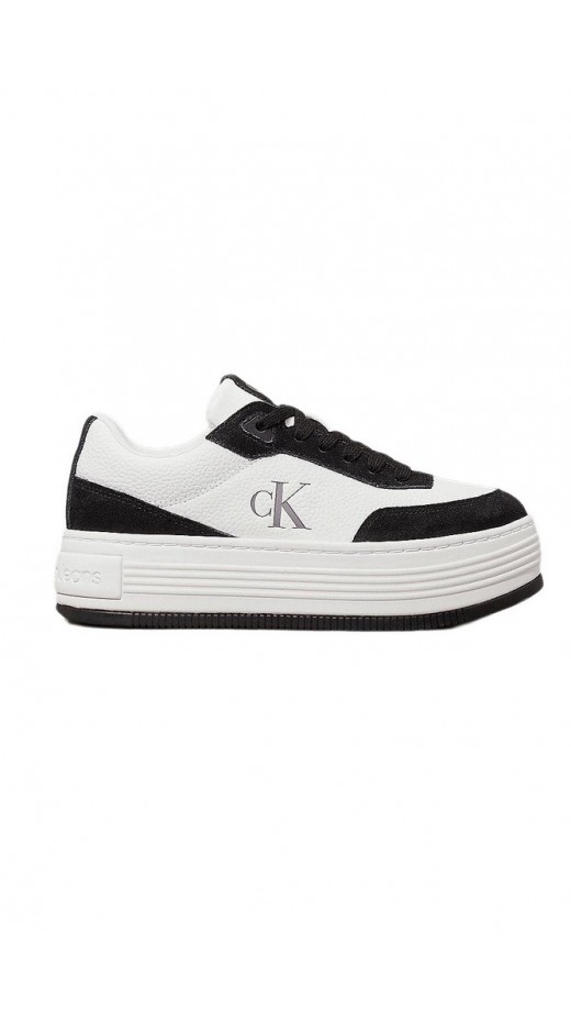 CALVIN KLEIN JEANS BOLD FLATF LOW LACE TUMB LTH ΠΑΠΟΥΤΣΙ ΓΥΝΑΙΚΕΙΟ BLACK/WHITE