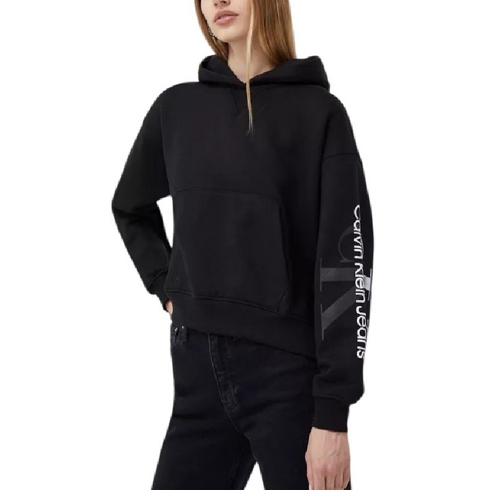 CALVIN KLEIN JEANS GRADIENT MONOLOGO HOODIE ΦΟΥΤΕΡ ΓΥΝΑΙΚΕΙΟ BLACK