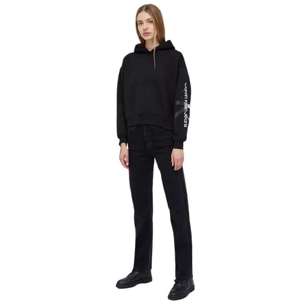 CALVIN KLEIN JEANS GRADIENT MONOLOGO HOODIE ΦΟΥΤΕΡ ΓΥΝΑΙΚΕΙΟ BLACK