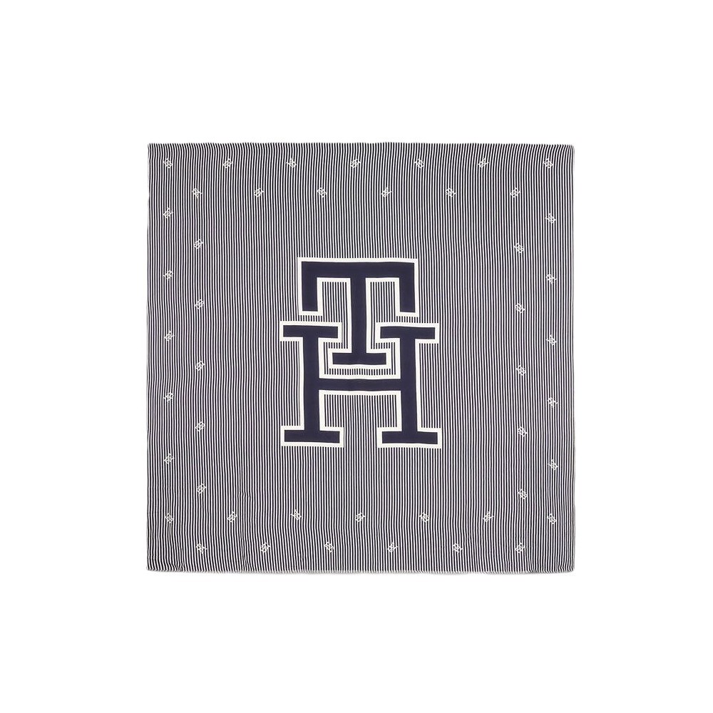 TOMMY HILFIGER MONOGRAM L SQUARE ΦΟΥΛΑΡΙ ΓΥΝΑΙΚΕΙΟ NAVY/WHITE