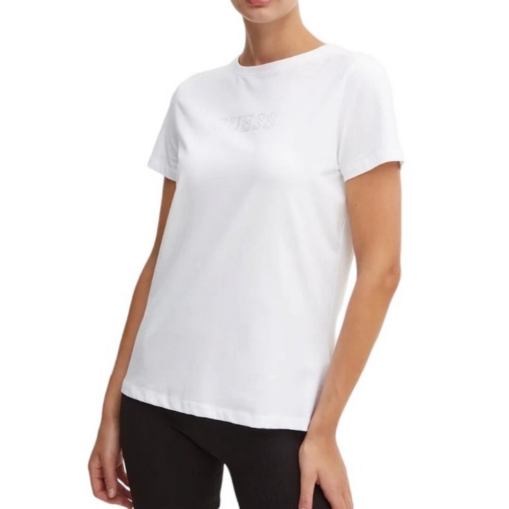 GUESS BRIANA T-SHIRT ΜΠΛΟΥΖΑ ΓΥΝΑΙΚΕΙΑ WHITE