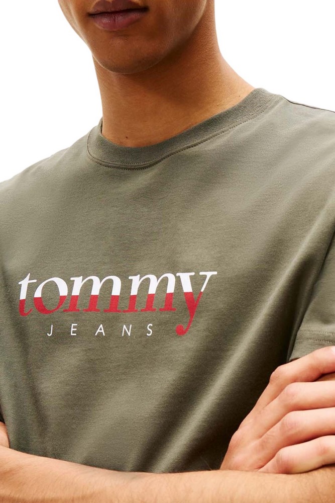TOMMY JEANS  REG DNA TEE EXT T-SHIRT ΜΠΛΟΥΖΑ ΑΝΔΡΙΚΗ GREEN