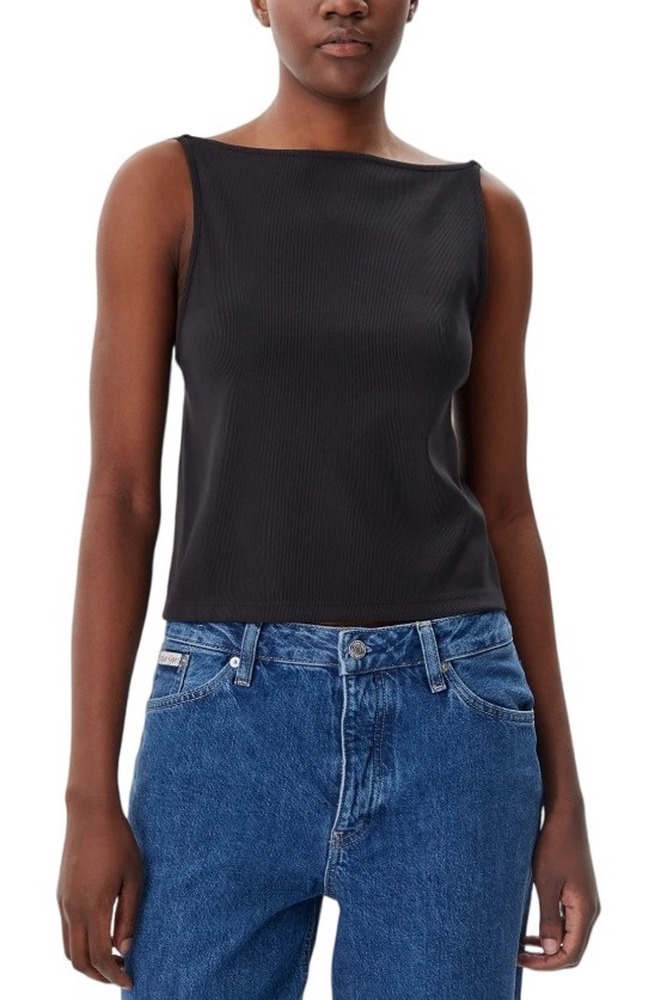 CALVIN KLEIN JEANS LOGO ELASTIC OPEN BACK TOP ΤΟΠ ΓΥΝΑΙΚΕΙΟ BLACK