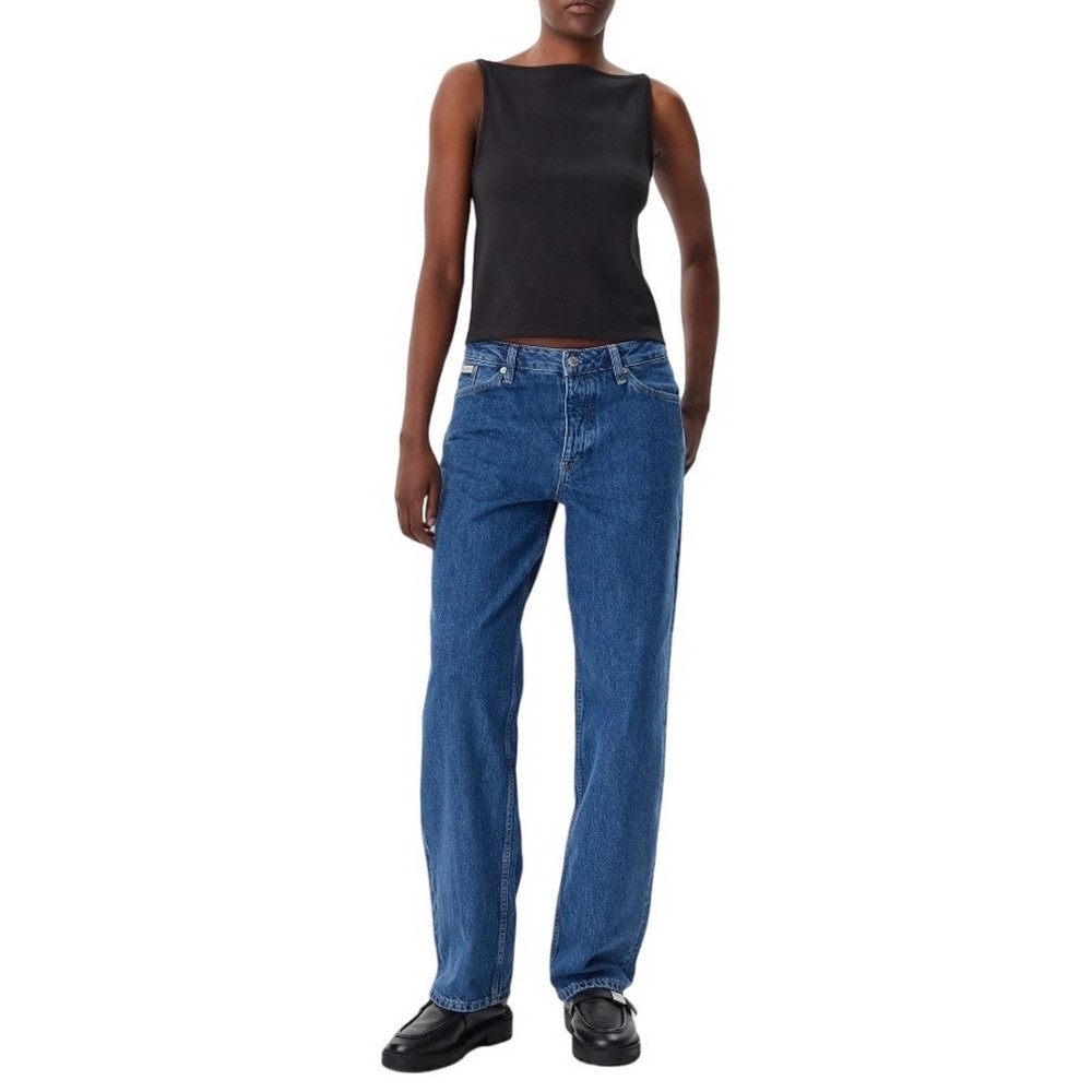 CALVIN KLEIN JEANS LOGO ELASTIC OPEN BACK TOP ΤΟΠ ΓΥΝΑΙΚΕΙΟ BLACK