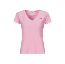 U.S.POLO ASSN BELL 000149 EH03 L.J. SHORT SLEEVES T SHIRT ΜΠΛΟΥΖΑ ΓΥΝΑΙΚΕΙΑ PINK
