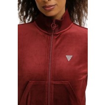 GUESS COUTURE FULL ZIP SWEATSHIRT ΖΑΚΕΤΑ ΦΟΥΤΕΡ ΓΥΝΑΙΚΕΙΑ WINE