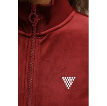GUESS COUTURE FULL ZIP SWEATSHIRT ΖΑΚΕΤΑ ΦΟΥΤΕΡ ΓΥΝΑΙΚΕΙΑ WINE