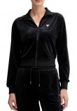 GUESS COUTURE FULL ZIP SWEATSHIRT ΖΑΚΕΤΑ ΦΟΥΤΕΡ ΓΥΝΑΙΚΕΙΑ BLACK