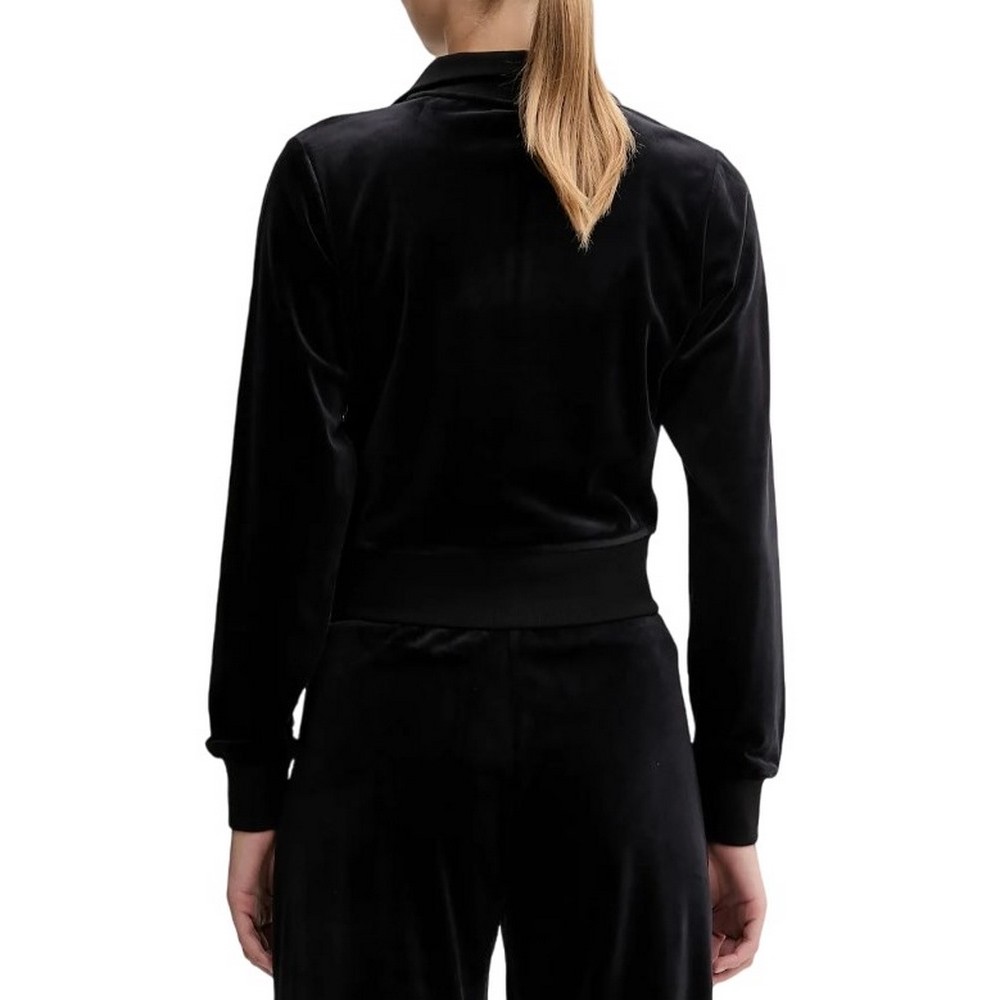 GUESS COUTURE FULL ZIP SWEATSHIRT ΖΑΚΕΤΑ ΦΟΥΤΕΡ ΓΥΝΑΙΚΕΙΑ BLACK