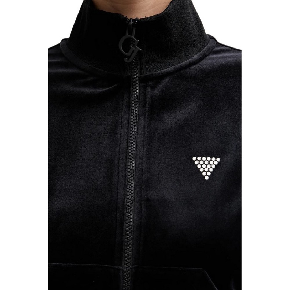 GUESS COUTURE FULL ZIP SWEATSHIRT ΖΑΚΕΤΑ ΦΟΥΤΕΡ ΓΥΝΑΙΚΕΙΑ BLACK