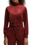 GUESS COUTURE FULL ZIP SWEATSHIRT ΖΑΚΕΤΑ ΦΟΥΤΕΡ ΓΥΝΑΙΚΕΙΑ WINE
