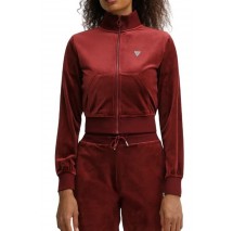GUESS COUTURE FULL ZIP SWEATSHIRT ΖΑΚΕΤΑ ΦΟΥΤΕΡ ΓΥΝΑΙΚΕΙΑ WINE