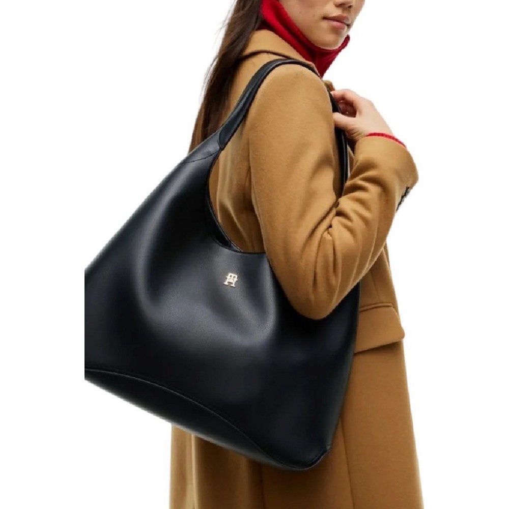 TOMMY HILFIGER EVERYDAY HOBO ΤΣΑΝΤΑ ΓΥΝΑΙΚΕΙΑ BLACK