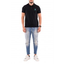 U.S POLO ASSN FLYN POLO T-SHIRT ΜΠΛΟΥΖΑ ΑΝΔΡΙΚΗ BLACK