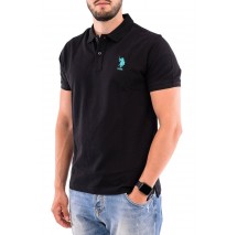 U.S POLO ASSN FLYN POLO T-SHIRT ΜΠΛΟΥΖΑ ΑΝΔΡΙΚΗ BLACK