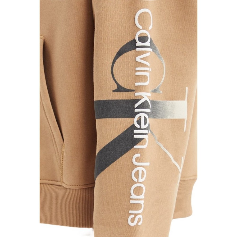 CALVIN KLEIN JEANS GRADIENT MONOLOGO HOODIE ΦΟΥΤΕΡ ΓΥΝΑΙΚΕΙΟ BEIGE