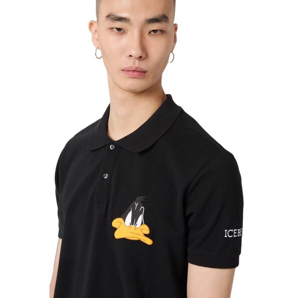 ICEBERG T-SHIRT ΜΠΛΟΥΖΑ POLO ΑΝΔΡΙΚΗ BLACK
