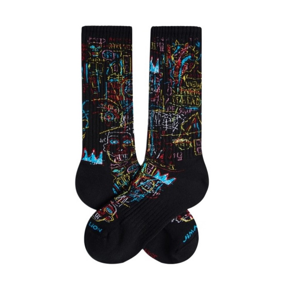 JIMMY LION ATHLETIC BASQUIAT KINGS OF EGYPT SOCKS UNISEX ΚΑΛΤΣΕΣ BLACK