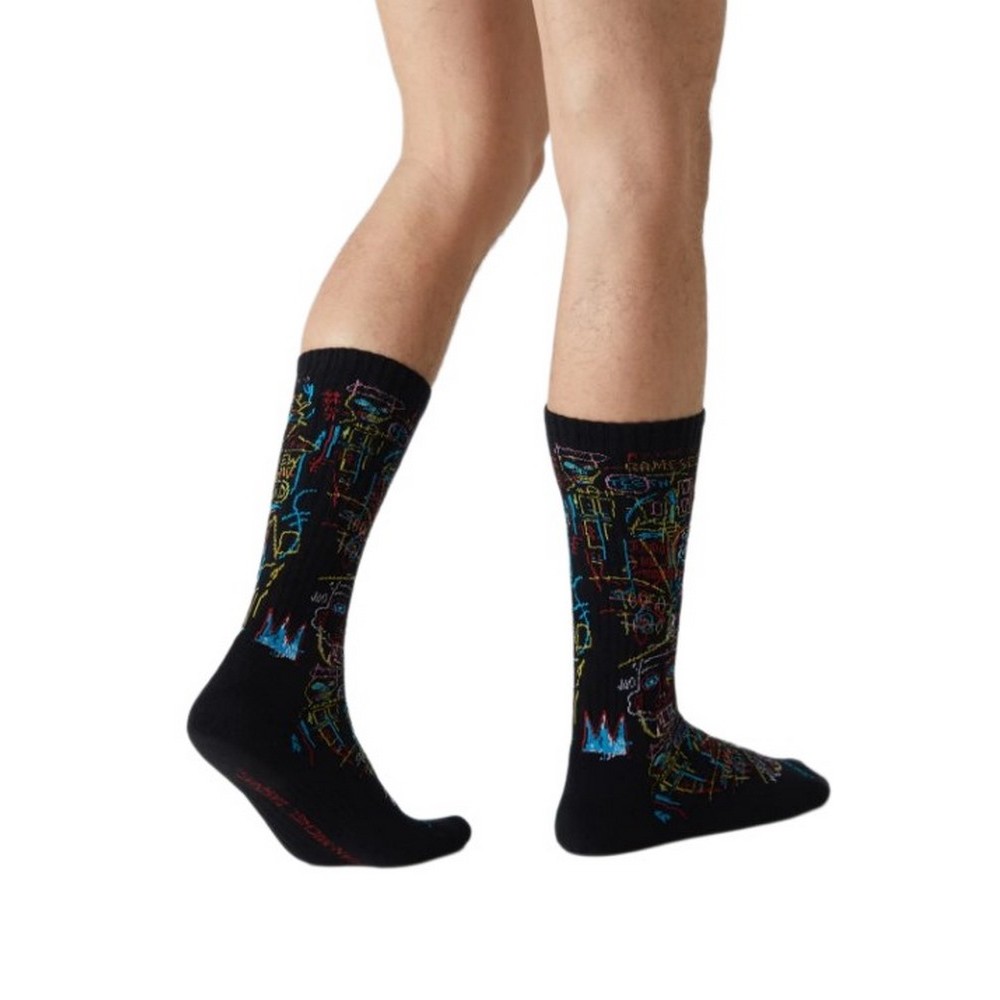 JIMMY LION ATHLETIC BASQUIAT KINGS OF EGYPT SOCKS UNISEX ΚΑΛΤΣΕΣ BLACK