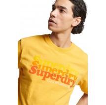 T-SHIRT FLASH M VINTAGE CALI STRIPE  ΑΝΔΡΙΚΟ SUPERDRY YELLOW