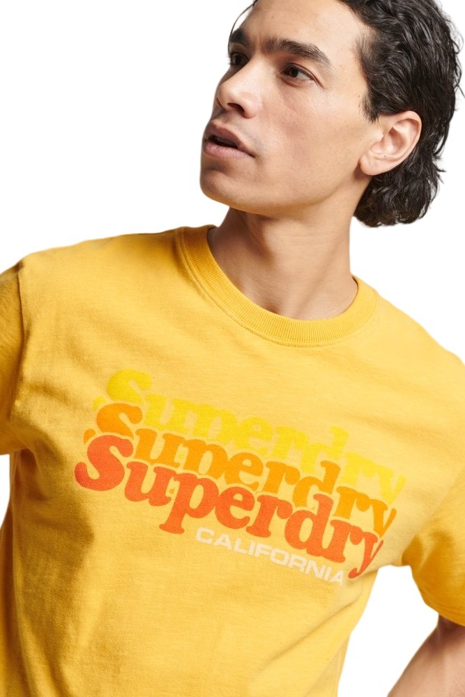 SUPERDRY FLASH VINTAGE T-SHIRT ΜΠΛΟΥΖΑ ΑΝΔΡΙΚΗ YELLOW