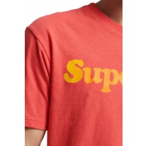 T-SHIRT FLASH M VINTAGE CALI STRIPE  ΑΝΔΡΙΚΟ SUPERDRY ORANGE