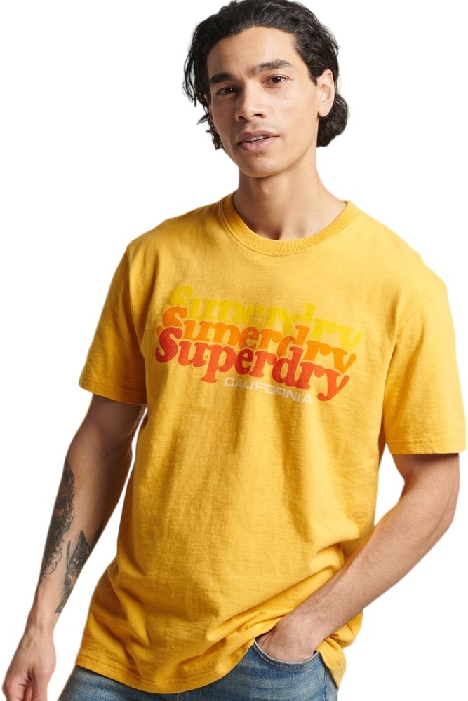 SUPERDRY FLASH VINTAGE T-SHIRT ΜΠΛΟΥΖΑ ΑΝΔΡΙΚΗ YELLOW