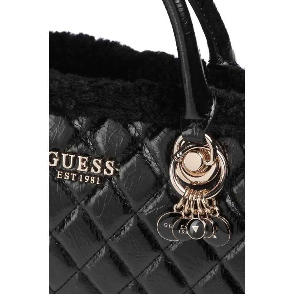 GUESS CRISTI SHOULDER SATCHEL ΤΣΑΝΤΑ ΓΥΝΑΙΚΕΙΑ BLACK
