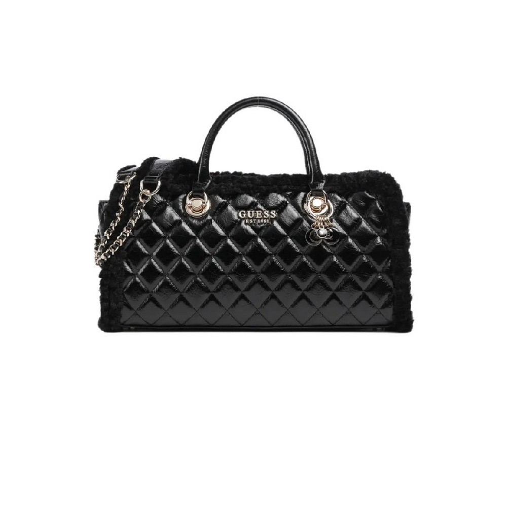 GUESS CRISTI SHOULDER SATCHEL ΤΣΑΝΤΑ ΓΥΝΑΙΚΕΙΑ BLACK